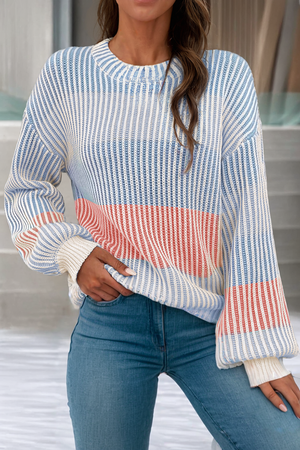 LDC Daily Patchwork Round Neck Shift Sweaters