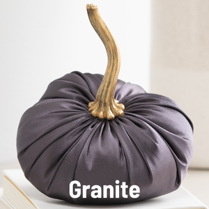 Satin Pumpkins Lush Bookshelf Decor, Wedding All season